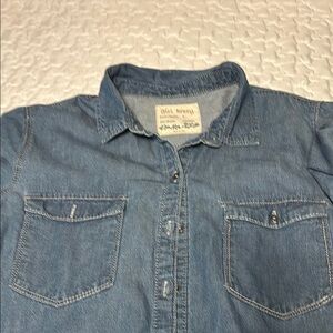 Girl Krazy Light Blue Denim Shirt